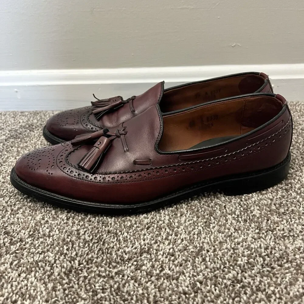 ALLEN EDMONDS Manchester Leather Wing Tip Tassel Loafer